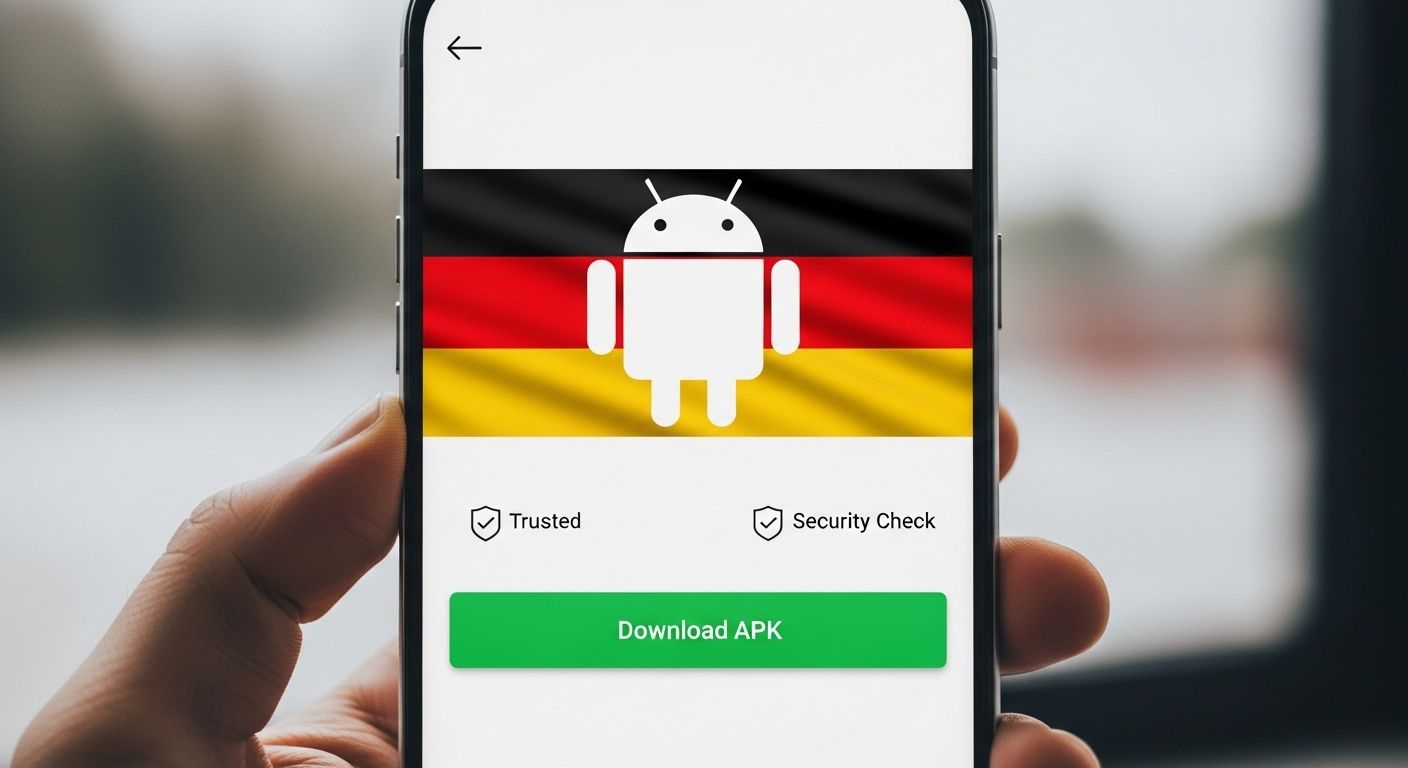 Android Smartphone zeigt APK Download