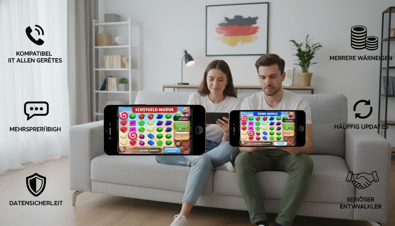 Nutzer testen Echtgeld und Demo Modus der mobilen App